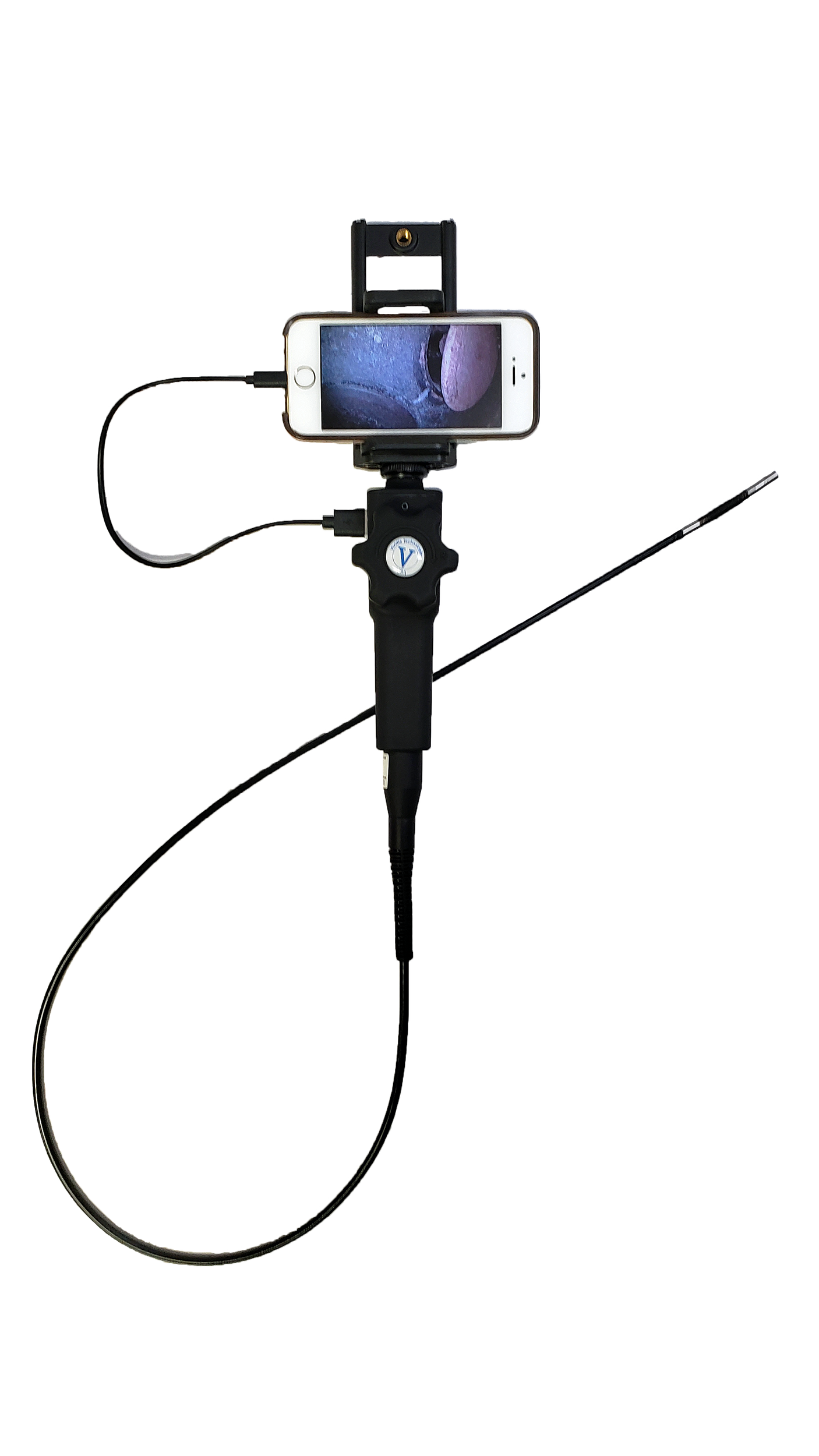 Vividia VA-855i Flexible Two-Way Articulating 1280x720 Digital Inspection Camera Borescope Videoscope with 8.5mm (0.335") Diameter 1m Long for iPhone iPad and Android Devices