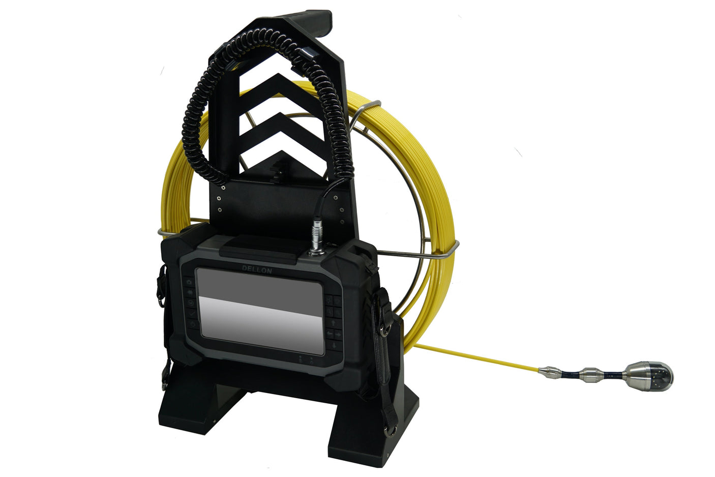 Vividia VS-4130PT All-in-One PTZ Pipe Sewer Drain Inspection Camera with 100 Ft Push-Rod Cable and 40mm Diameter Pan-Tilt-Zoom Camera and 7" Monitor