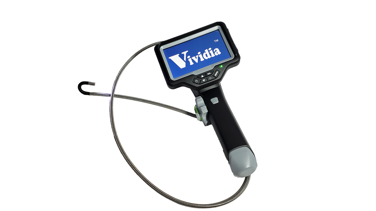 Vividia CT-6010 LCD/WiFi Flexible Two-Way Articulating Inspection Camera Borescope Videoscope with 6mm (0.236") Diameter 1.0m Long Waterproof IP67 Probe