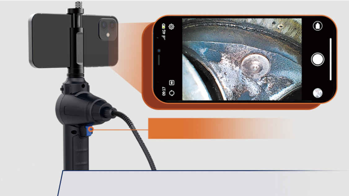 Vividia ME-620i Flexible Joystick Articulating 1280x720 HD USB Inspection Camera Borescope Videoscope with 6mm (0.236") Diameter 2m (6.6ft) Long for iPhone iPad and Android Devices