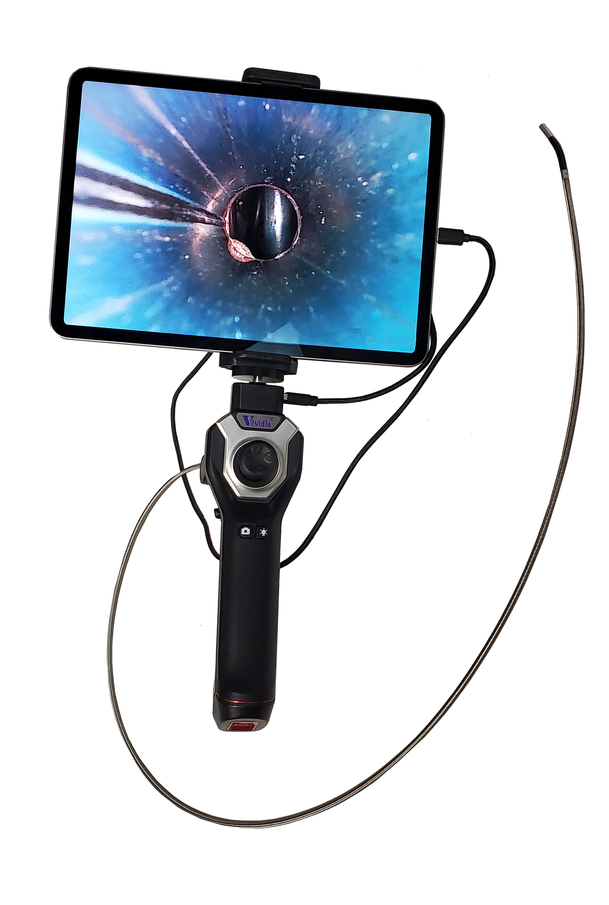 Vividia CX-4010i CX-4015i Flexible Joystick Articulating 1280x720 HD USB Inspection Camera Borescope Videoscope with 4mm (0.16") Diameter 1m Long for iPhone iPad and Android Devices