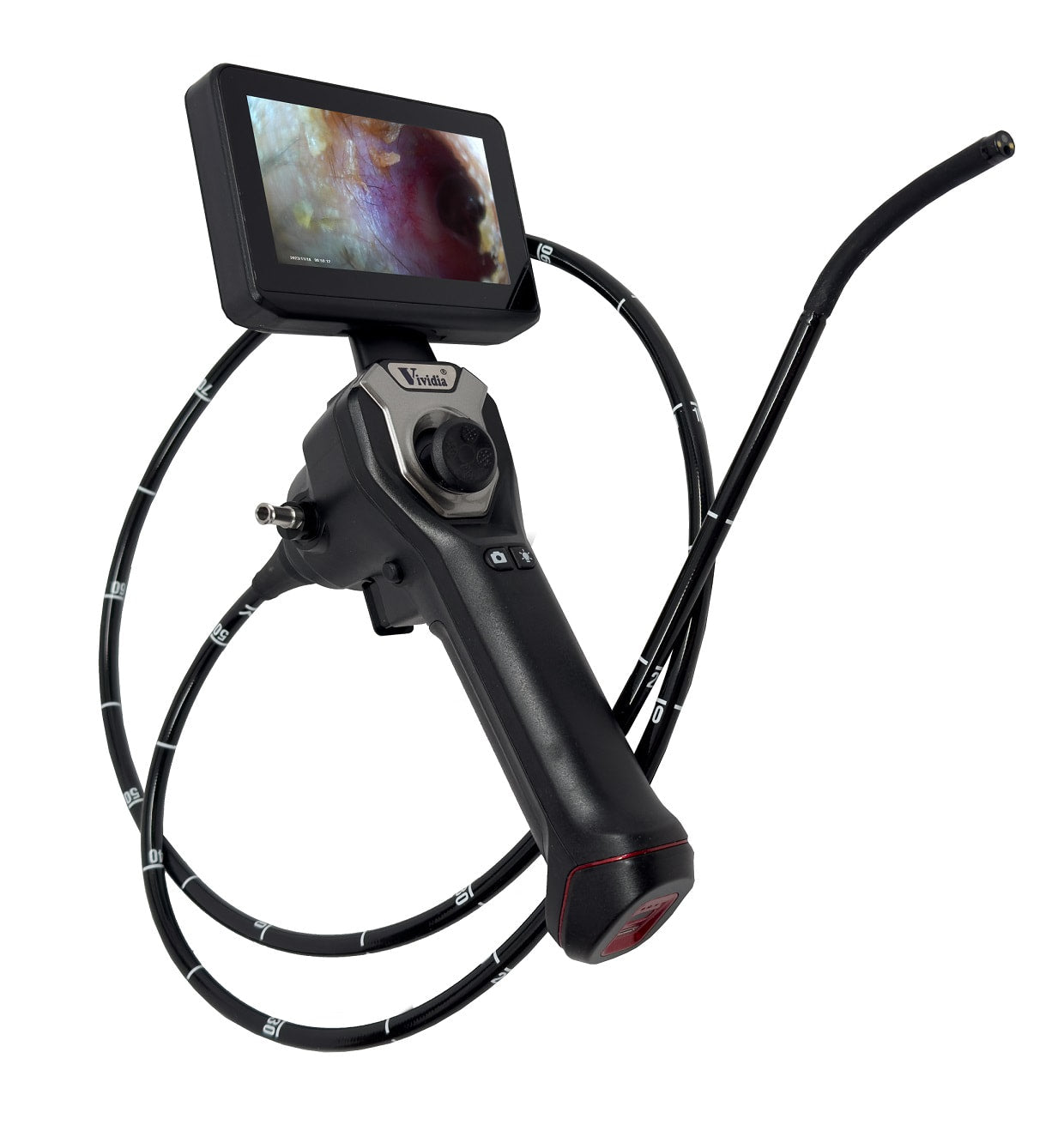 YE-80150M-28 Joystick Articulation Veterinary Endoscope 8mm Diameter 1.5m Probe 4.5" Monitor