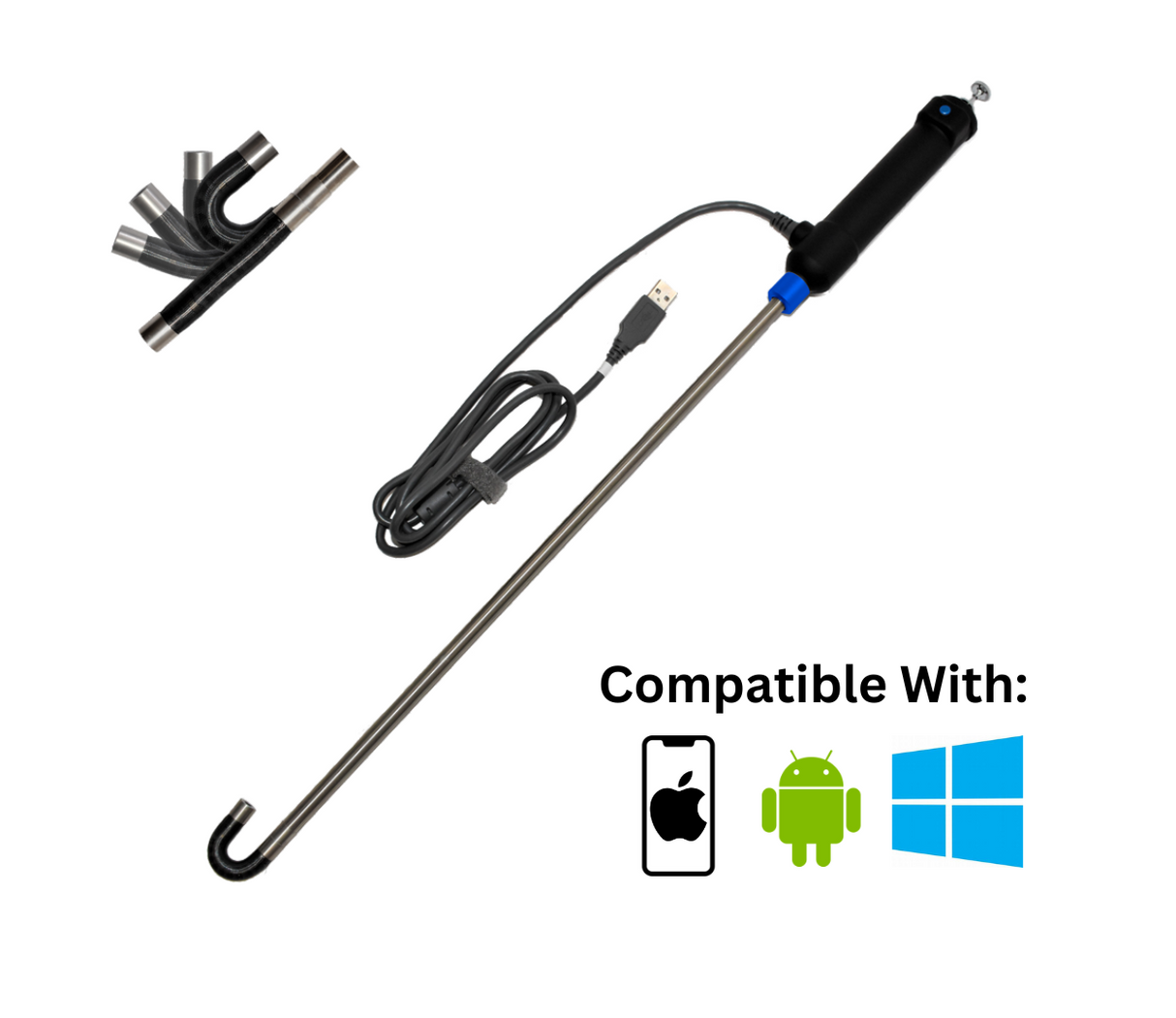 Vividia Ablescope VA-400i 8.5mm Rigid One-Way Articulating Borescope for iPhone & iPad