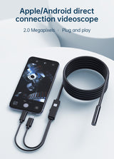 Vividia FC-8050i Waterproof Borescope for iPhone iPad Android with 7.9mm Diameter Camera