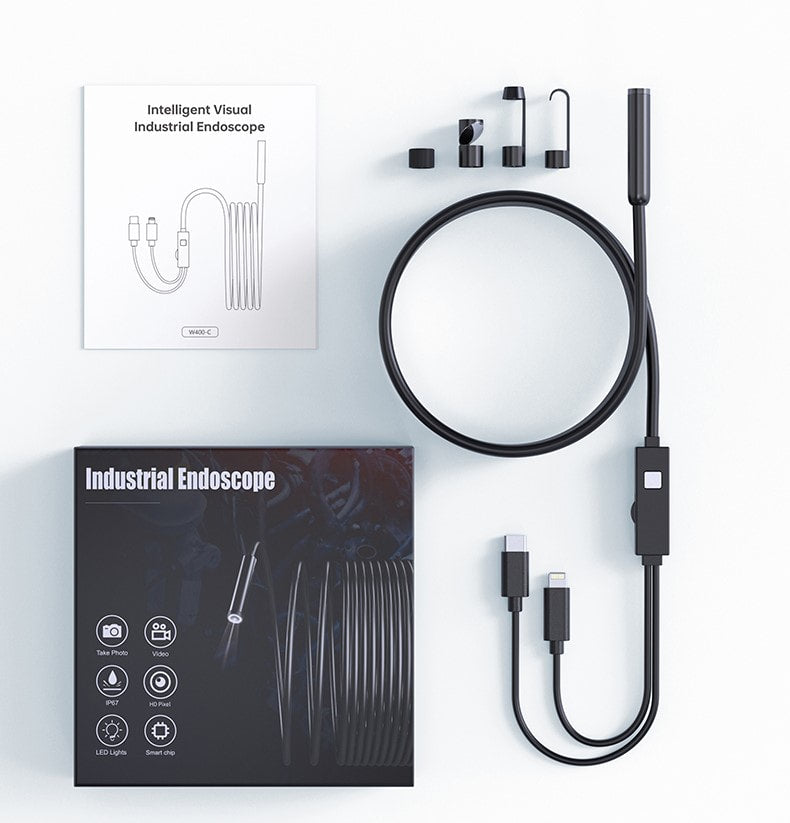 Vividia FC-8050i Waterproof Borescope for iPhone iPad Android with 7.9mm Diameter Camera