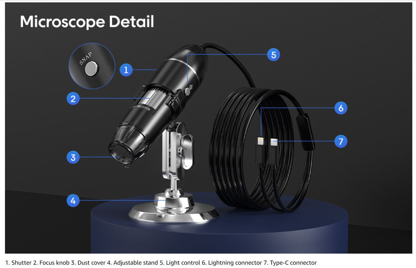 Vividia UM-30i Digital Microscope for iPad iPhone Android