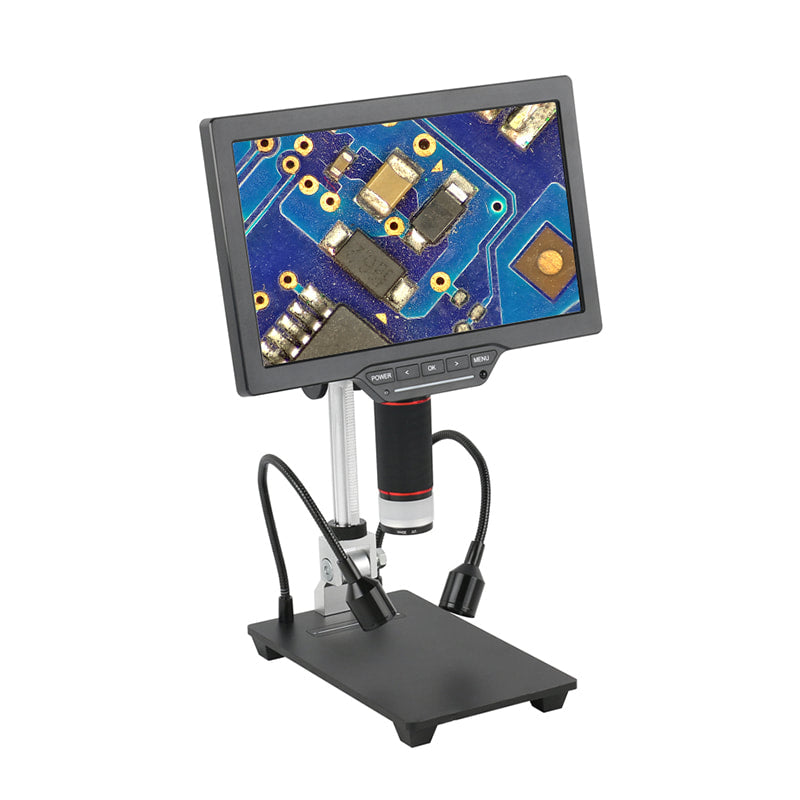 Vividia HM-410 HDMI/LCD/USB Digital Manual Focus Microscope with 10" LCD Screen 4MP Resolution 350x Magnification