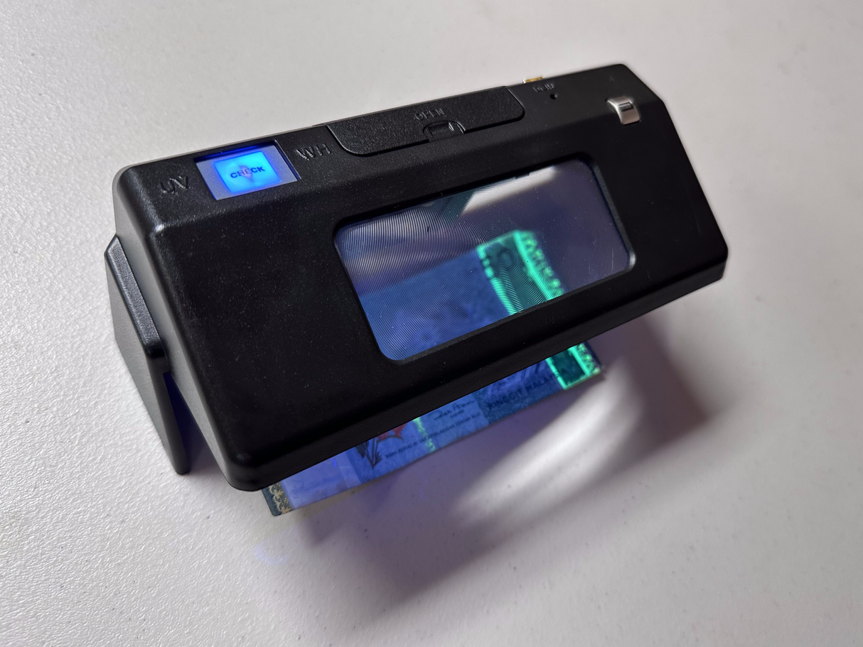 Vividia FM-113 Desktop Document Banknote Magnifer with UV365 UV254 and White Lights and 3X Magnification