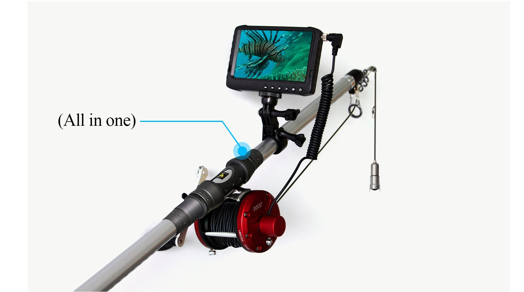 Vividia FP-420 all-in-one fishing rod with 2MP underwater camera